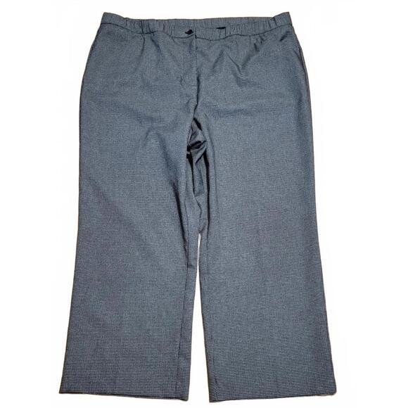Catherines Pants - Catherines‎ Houndstooth Pattern Wide Leg Slacks Plus Size 22WP